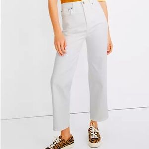 Madewell Slim White Wide Leg Jeans